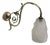 French Art Deco Sconce with Brass Fixture and Glass Shade, 1930s For Sale