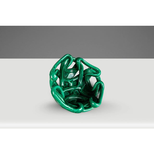 Post Modern Abstract Braided Ceramic Bowl, Usa, C. 1980's For Sale In Orlando - Image 6 of 12