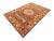 Wonderful Rug from the 1970s. Brown flor with a pattern in orange, cream and pink tones. Characteristics: - High quality...