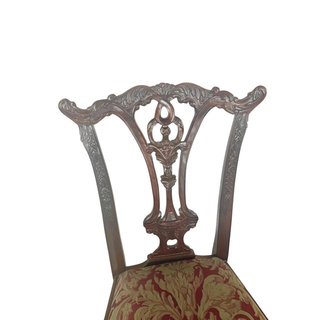 Set of 4 Chippendale-Style Dining Chairs With Carved Ball-and-Claw Feet For Sale - Image 9 of 18