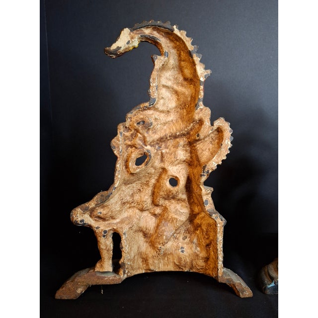 Antique Early 20th-Century Cast Iron "Punch & Judy" Figural Doorstops - A Pair For Sale - Image 14 of 18