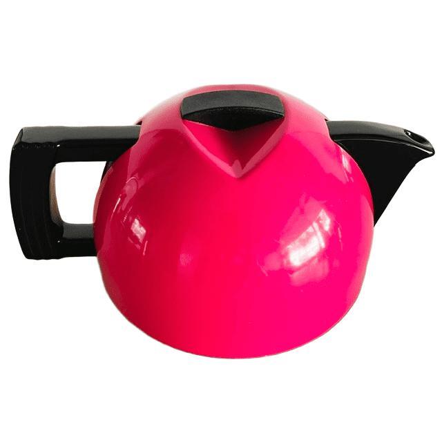 Metal Vintage Teapot in Black and Fuchsia Pink, 1980s For Sale - Image 7 of 7