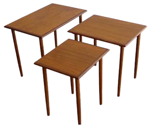 Danish Teak Nesting Tables from Fabian, 1960s, Set of 3
