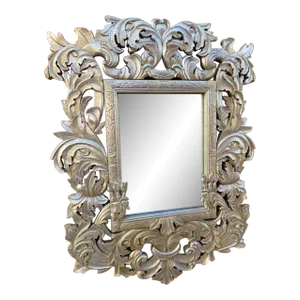 Antique Italian Baroque Style Ornate Carved Wall Mirror