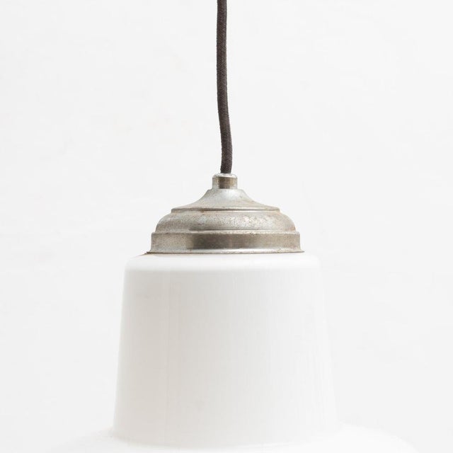 Vintage White Glass Pink Panther Ceiling Lamp, 1960s For Sale - Image 13 of 18