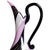 Beautiful vintage Murano hand blown black, white and pink Italian art glass pitcher / vase. Attributed to designer Dino...