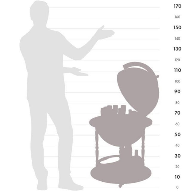 Aqua Calypso Lagoon Globe Bar by Zoffoli Mappamondi For Sale - Image 8 of 9