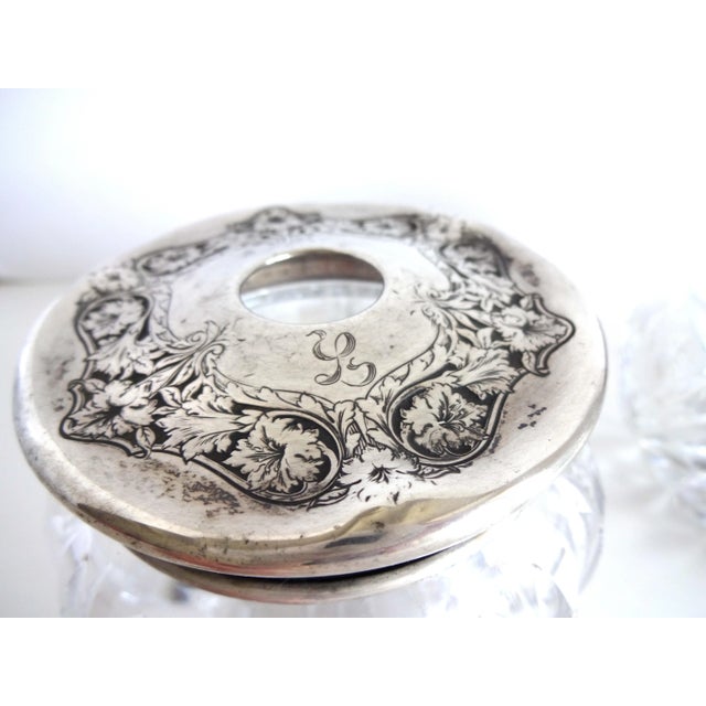 Antique Art Nouveau Sterling Silver Dresser Set - 7 Pieces For Sale - Image 10 of 13
