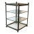 Hollywood Regency Brass Metal & Glass Square Footed Tabletop Curio Cabinet Vitrine For Sale