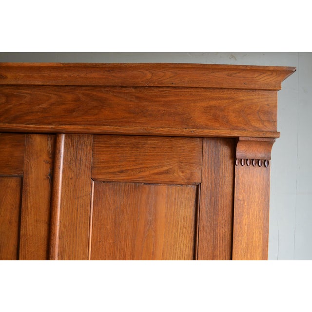 Antique Elm Wood Cabinet For Sale - Image 6 of 10