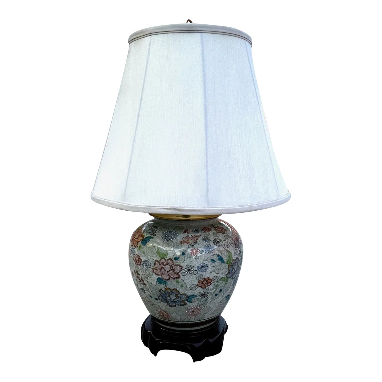 Vintage Samuel L. Dinkelspiel Chinoiserie Ginger Jar Table Lamp