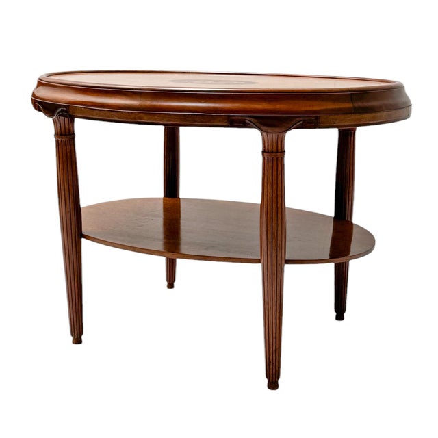 French Art Deco Walnut Center Table, 1930s For Sale - Image 3 of 11