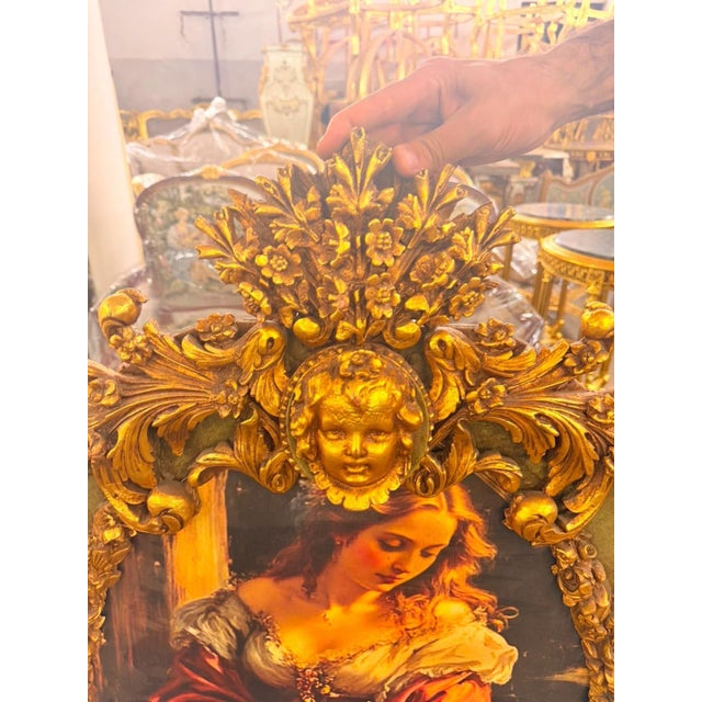 A spectacular French Rococo-inspired portrait statement piece, created to bring the drama and richness of an old European...
