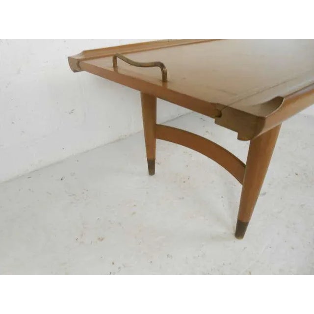Vintage Modern Coffee Table With Expanding Slide Top For Sale - Image 9 of 11