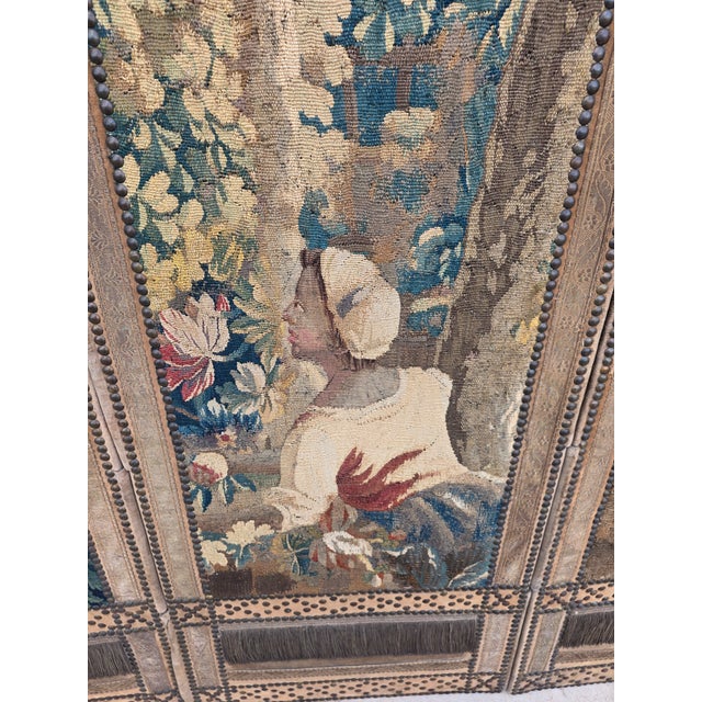 18th Century French Tapestry Screen With Figures Picking Fruit For Sale - Image 9 of 13