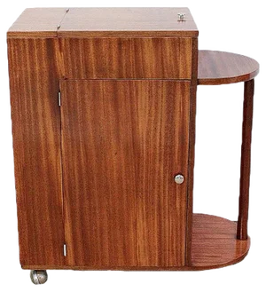 Mahogany Veneer Bar Cabinet, 1950s