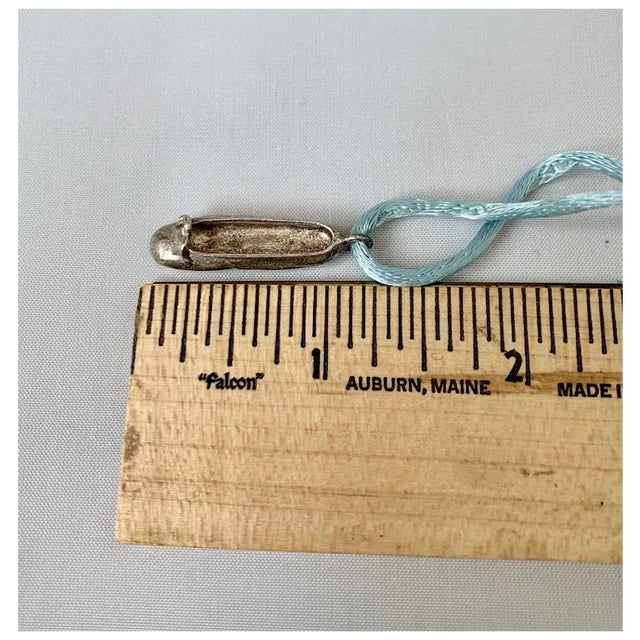 1970s Sterling Ballet Slipper Necklace For Sale In Denver - Image 6 of 9