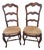 2 Vintage French Provincial Ladder Back Walnut Rush Seat Chairs For Sale