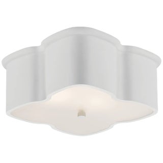 AERIN for Visual Comfort Signature Bolsena Clover Flush Mount in White For Sale