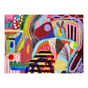 Contemporary Abstract Acrylic on Canvas Painting "Barotrópico X" by Daniela Marin