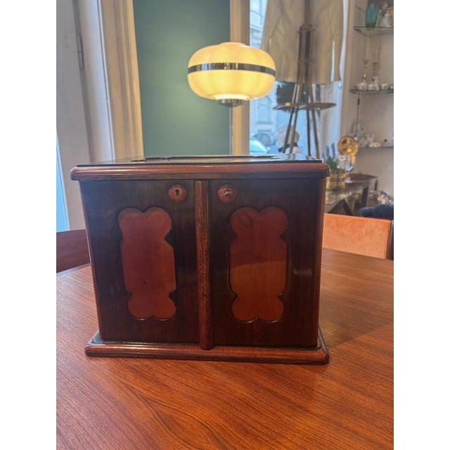 Biedermeier Apothecary Cabinet Two-door, with one flap Wood-technically restored condition