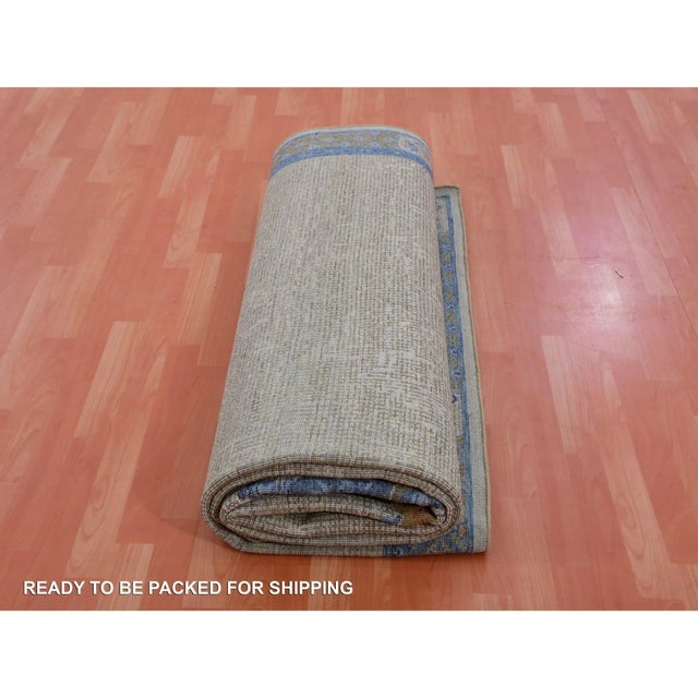1940 Ash Gray Antique Chinese Inspired Open Field Wool Hand Knotted Rug 9'1"x12'1" For Sale - Image 11 of 11
