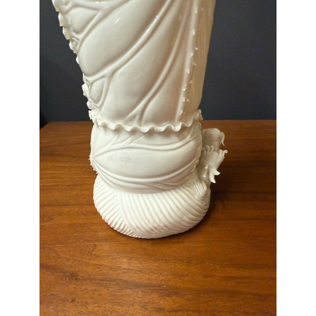 Vintage Chinese Porcelain Blanc De Chine Dragon Vase For Sale In Charleston - Image 6 of 12