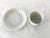 Haviland Limoges France white porcelain demitasse cup and saucer set. Vintage. All white with a distinct swirled or ribbed...