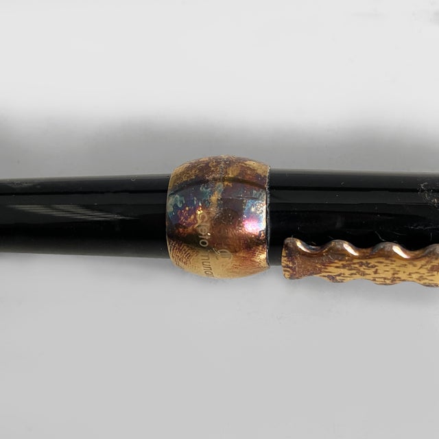 Italian Modern Black Acrylic Gold Metal Fountain Pen Faro by Cleto Munari, 2002 For Sale - Image 9 of 12