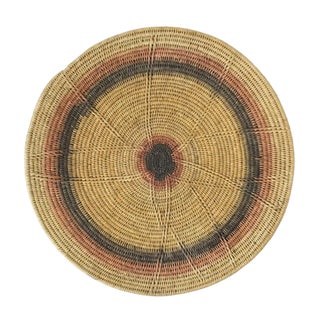 Early 20th Century Makenge Flat Wedding Basket 19.0 Inch Zambia For Sale