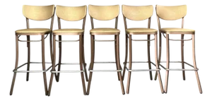 Mid Century Metal Art Bar Stools - Set of 5