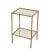 New Bamboo and brass two-tier table features a Venetian glass inset, adding an elegant touch to any space. 15.5" L x 12.5"...