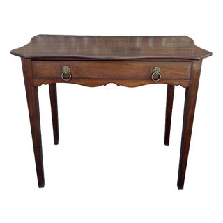 19th Century English Serpentine Top Side Table For Sale