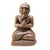 Wood Burmese Monk in Carved Wood, Early 1900s For Sale - Image 7 of 8