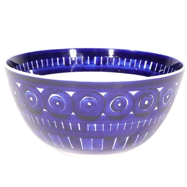 Ceramic 1960s Arabia Finland Valencia Ulla Procope Bowl For Sale - Image 7 of 8