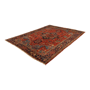 Vintage Heriz Hand Tied Persian Rug 90'" X 123"