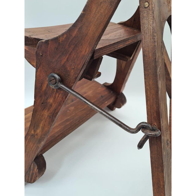 Mid-Century Folding Library Steps, Western Europe, 1960s For Sale - Image 4 of 9