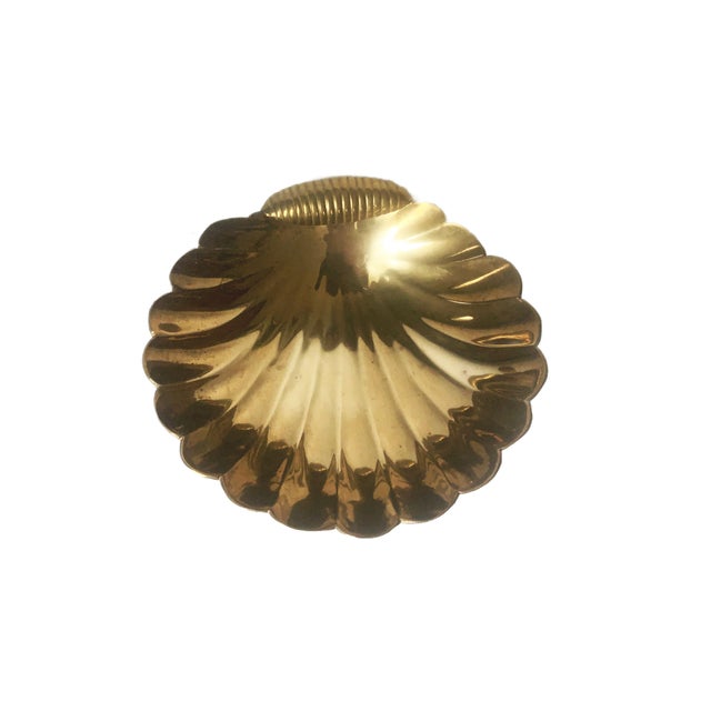 1970s Brass Shell Decorative Bowl Key or Change Catch-All Vintage Accent Piece For Sale - Image 6 of 6