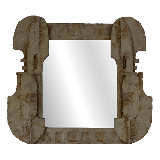 A Mirror in Wood and Plaster, Italy, 1960s. For Sale