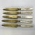 Knife Set European Mop Handle 1940s Stahl Bronce German Fruit Knives Mother of Pearl Handles- Set of 5 For Sale In Houston - Image 6 of 6