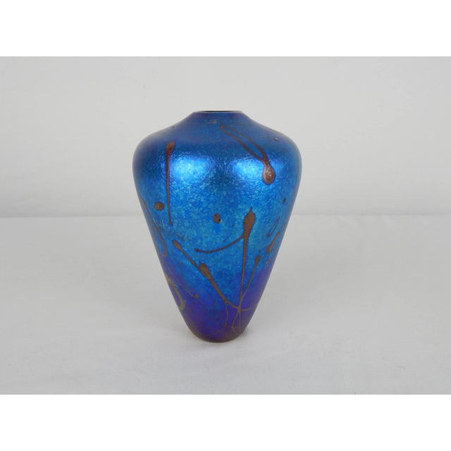 Glass 1980s Art Glass Vase by Carin Von Drehle For Sale - Image 7 of 12