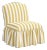 Spritely Home Ashburn Ruffle Slipper Chair in Canopy Stripe Honey For Sale