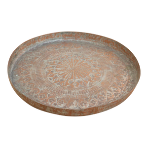 Copper Mandala, Antique Tinned Ceremonial Platter