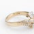 Metal Vintage Diamond Bypass Ring Hearts 14 Karat Yellow Gold Estate Fine Jewelry size 5.5 For Sale - Image 7 of 7