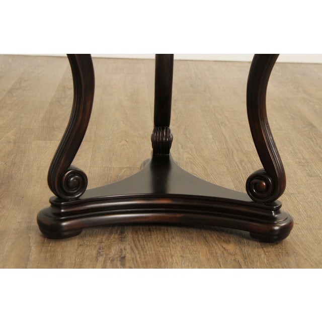 Empire Style Mahogany and Faux Tortoise Shell Side Table | Chairish