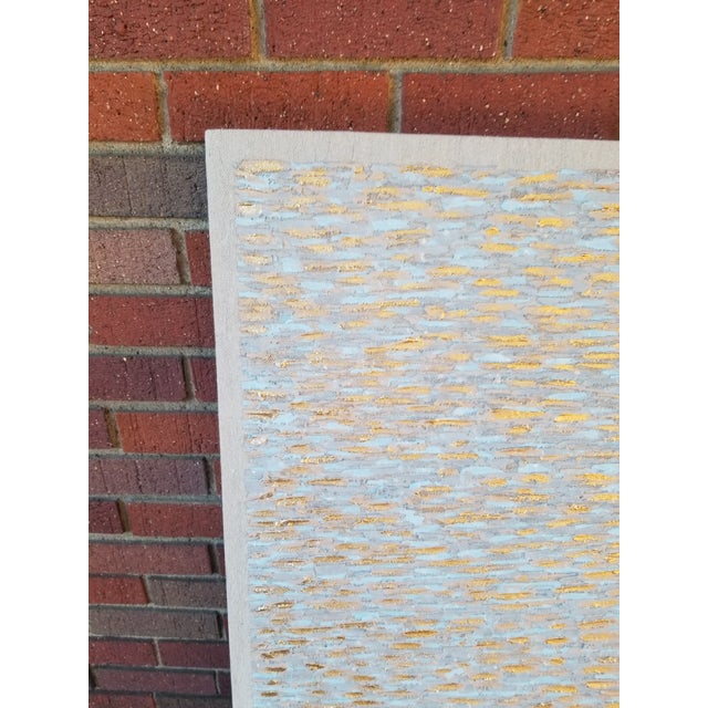 Wood Abstract Painting on Canvas For Sale - Image 7 of 8