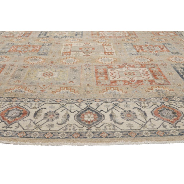 Contemporary Indian Oushak Rug, 09'11 X 12'11 For Sale - Image 4 of 10