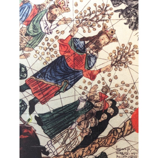 Michael Macedo Meazell "Untitled (Around the World)" Modern Medieval Map Inspired Work on Aluminum, 2012 For Sale - Image 10 of 11