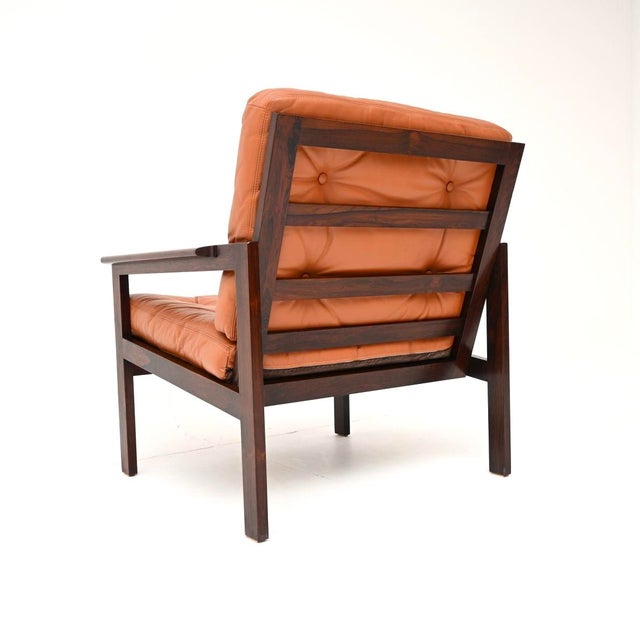 Danish Capella Lounge Chair in Leather by Illum Wikkelso for Niels Eilersen, 1960 For Sale - Image 6 of 11
