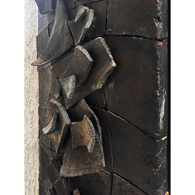 Abstract Chili Emerman Brutalist Ceramic Abstract Wall Sculpture For Sale - Image 3 of 7